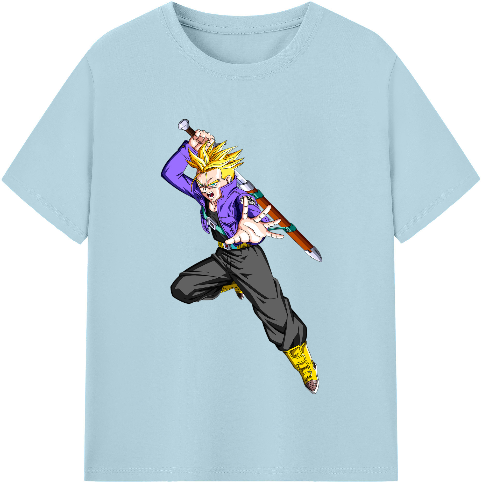 （画像用） ドラゴンボール トランクス（Torankusu）DRAGON BALL Trunks 綿100％半袖Tシャツ（フロントプリント）